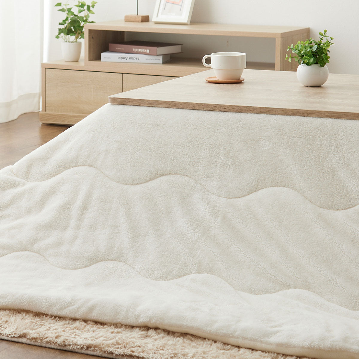 こたつテーブル+こたつ掛け布団 セット 長方形 120cm