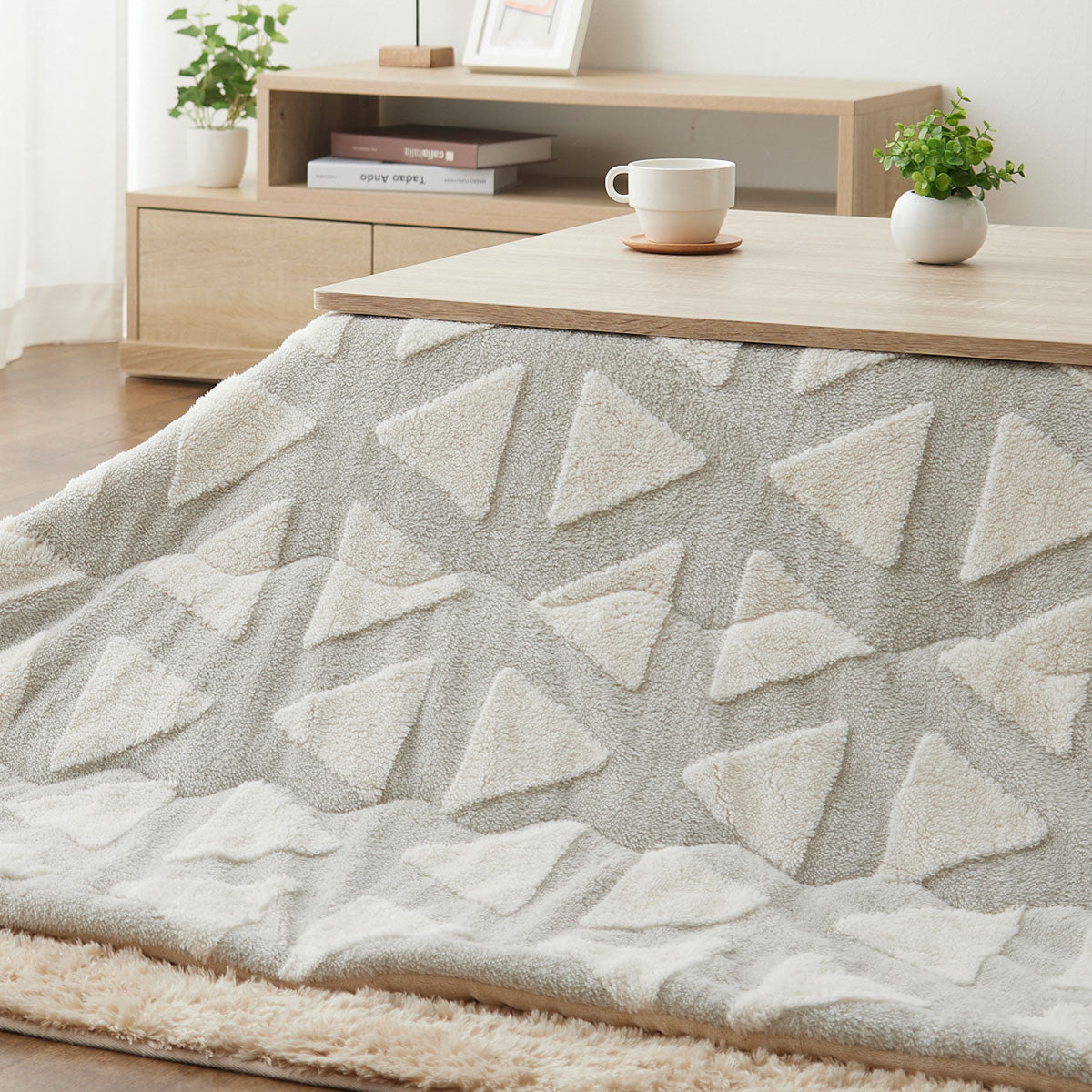 こたつテーブル+こたつ掛け布団 セット 長方形 120cm