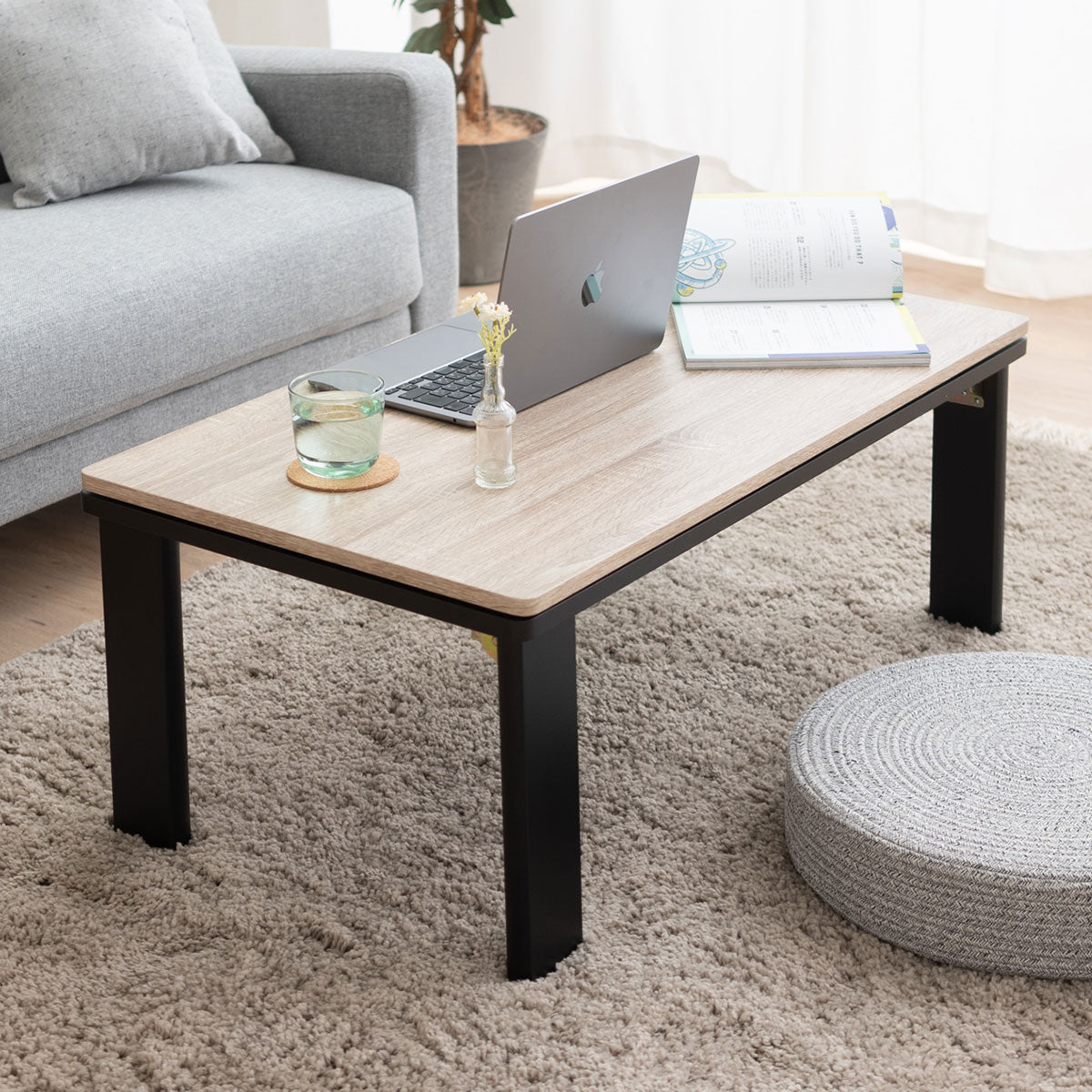 こたつテーブル+こたつ掛け布団 セット 長方形 120cm