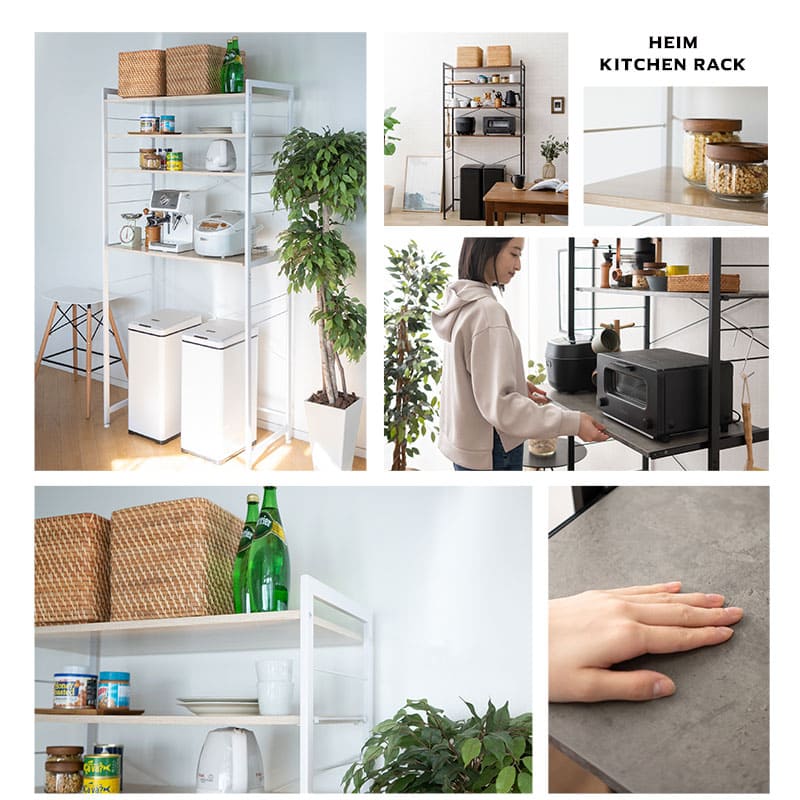 キッチンラック 幅60cm 幅90cm 3段 大型レンジ対応 収納ラック ゴミ箱上ラック レンジ台 レンジラック 収納棚 キャビネット ラック 冷蔵庫 ゴミ箱 ごみ箱 ダストボックス ゴミ箱上収納 キッチン収納 収納家具