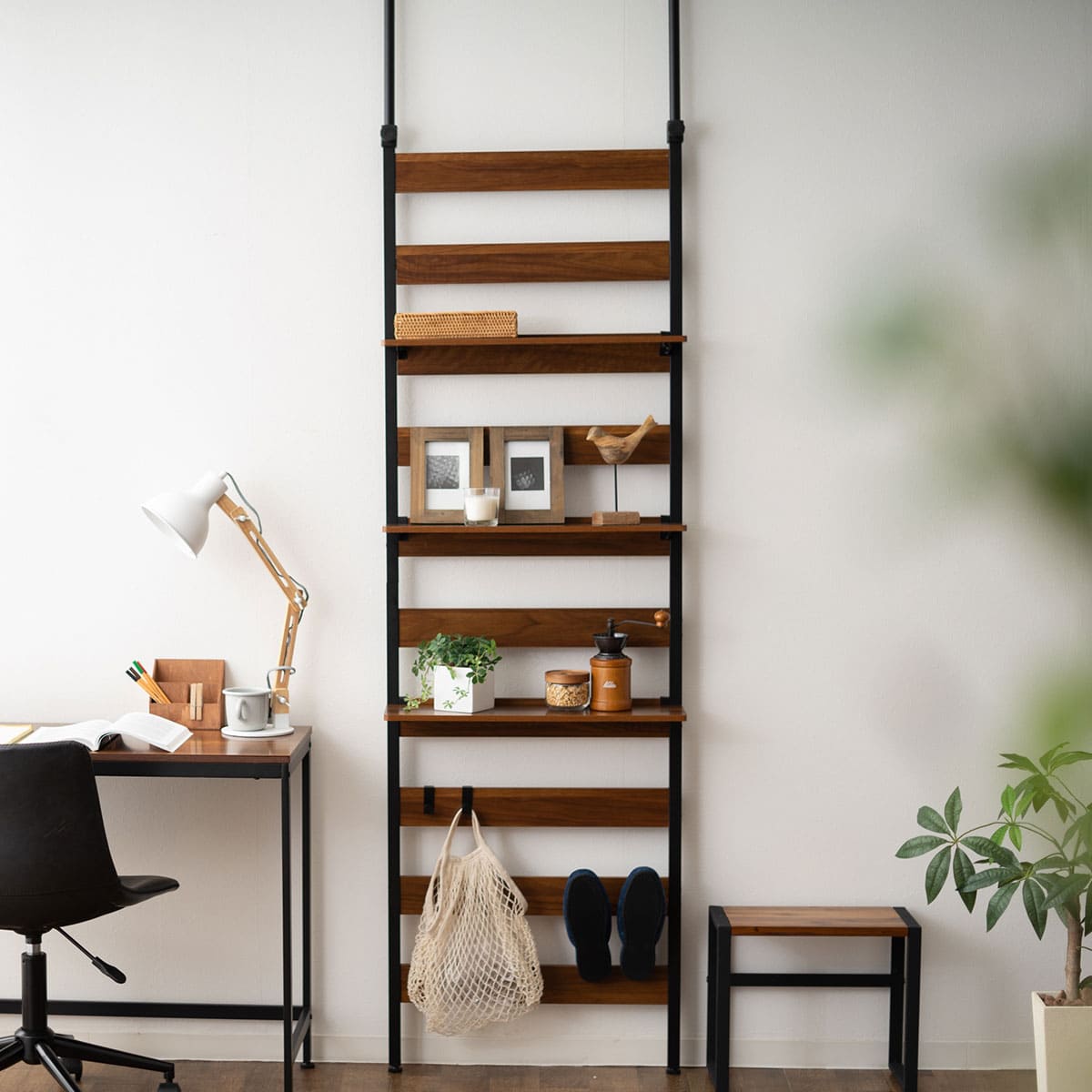 ウォールラック 幅60cm 幅80cm つっぱりタイプ 突っ張り棚 突っ張りラック ウォールシェルフ 収納棚 飾り棚 間仕切り 壁面収納 リビング収納 収納家具 ディスプレイ 賃貸 HEIM