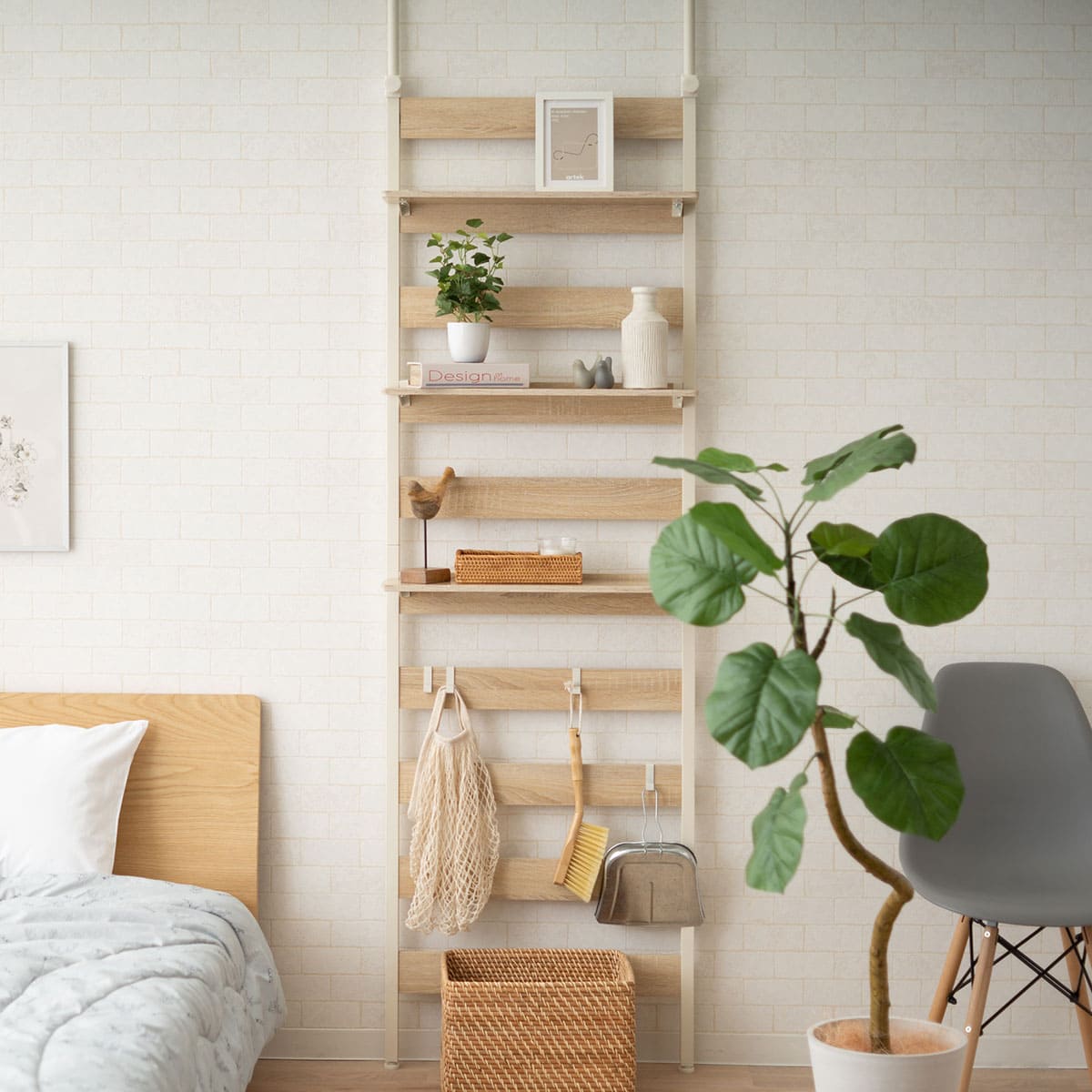 ウォールラック 幅60cm 幅80cm つっぱりタイプ 突っ張り棚 突っ張りラック ウォールシェルフ 収納棚 飾り棚 間仕切り 壁面収納 リビング収納 収納家具 ディスプレイ 賃貸 HEIM