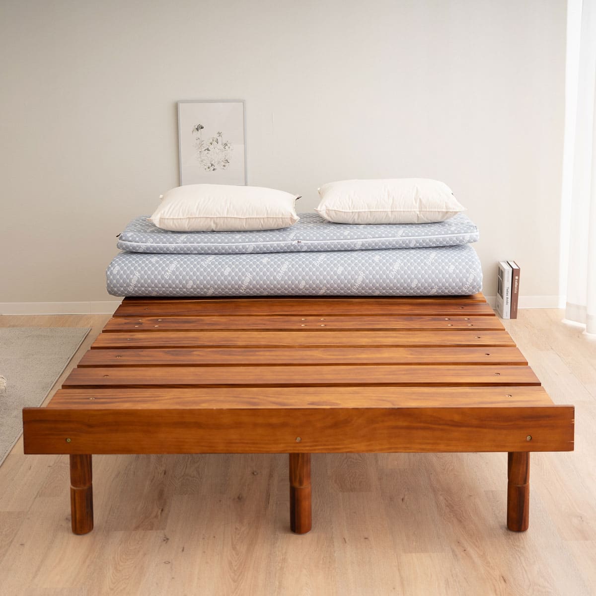 OSMOS (オスモス) 高さが変えられる 天然木 すのこ ベッド 選べる4サイズ 3段階高さ調節可能 スノコ 調湿 高通気 湿気対策 カビ対策 ショールーム体験可