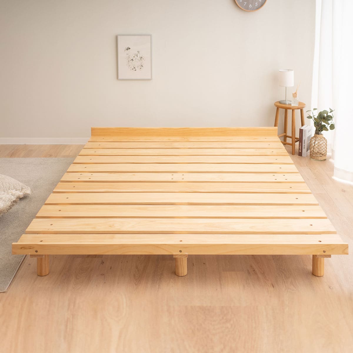 OSMOS (オスモス) 高さが変えられる 天然木 すのこ ベッド 選べる4サイズ 3段階高さ調節可能 スノコ 調湿 高通気 湿気対策 カビ対策 ショールーム体験可