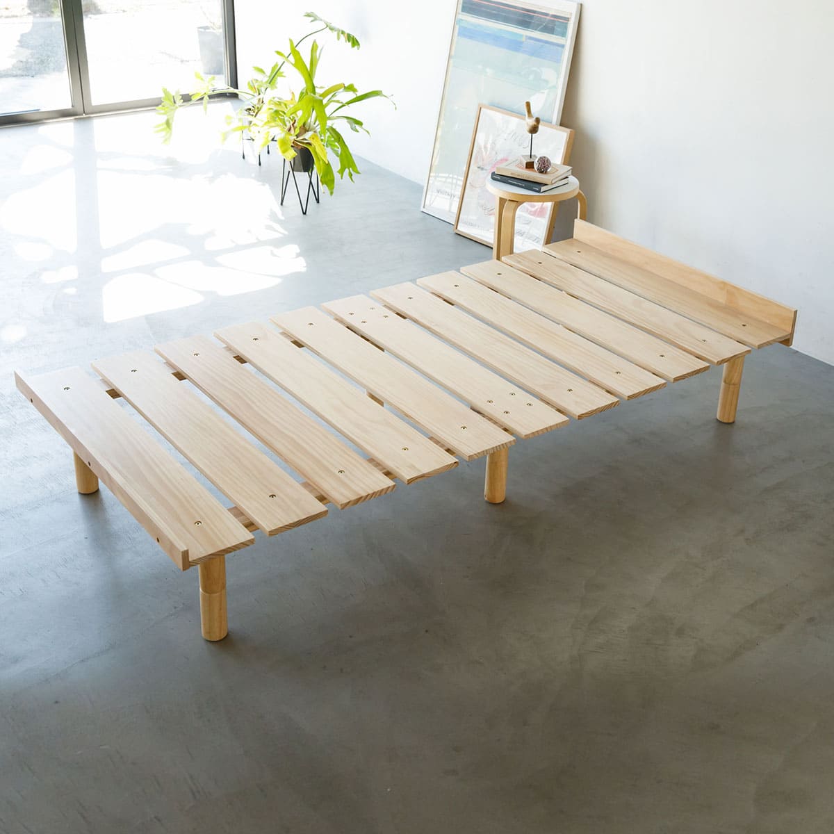 OSMOS (オスモス) 高さが変えられる 天然木 すのこ ベッド 選べる4サイズ 3段階高さ調節可能 スノコ 調湿 高通気 湿気対策 カビ対策 ショールーム体験可