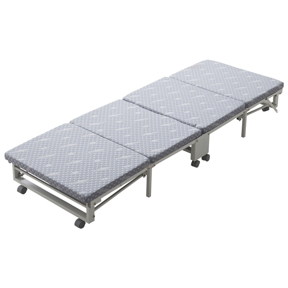 メホール クローゼットに収納できる 折りたたみベッド コンパクトサイズ 完成品 キャスター付き マットレス付