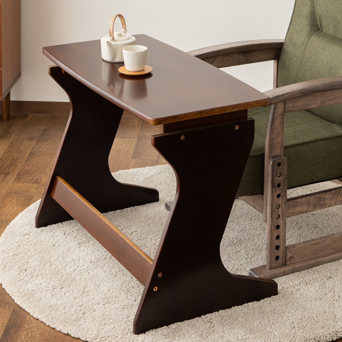 高座椅子用 テーブル デスク 幅80cm 長方形 木製 高さ調節可能 コンパクト 軽量 補助テーブル 一人用テーブル 食卓 机 作業台 天然木 高齢者 シニア 食事 介護 補助 ショールーム体験可