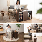 サイドラック 幅23cm キャスター付き 2段 大容量 サイドワゴン 収納ワゴン チェスト サイドテーブル ミニテーブル 収納棚 ストッカー ベッドサイド ソファサイド デスクサイド リビング収納 収納家具