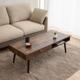 しまうテーブル 幅90cm 幅120cm 長方形 引き出し付き ローテーブル センターテーブル サイドテーブル パソコンデスク ワークデスク 机 作業台 テレビ台 木目調 セラミック調 木製家具 収納家具