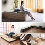 大容量 畳ユニット 幅60cm 幅120cm 長方形 正方形 天然い草 桐すのこ 畳収納ユニット ユニット畳 小上がり 高床式 置き畳 畳収納 スツール ボックス ベッド japandi 立川ショールーム体験可