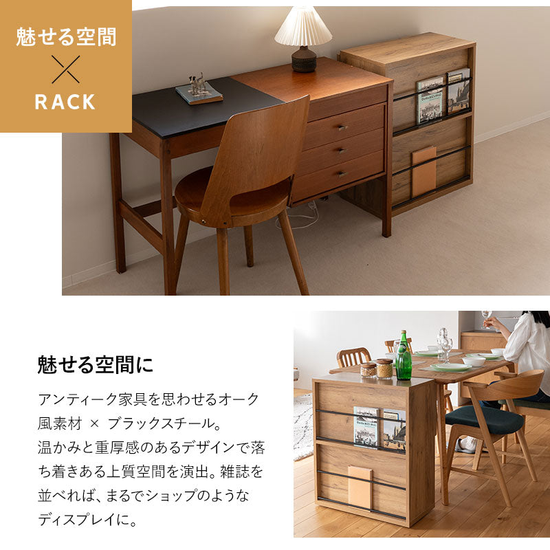 たたむデスク ワゴンタイプ 幅60cm コンパクト 折りたたみデスク PCデスク パソコンデスク マガジンラック 本棚 キッズデスク 学習デスク 学習机 勉強机 キッチンスペース 作業台 作業スペース