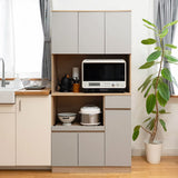 キッチンボード 幅90cm 食器棚 レンジ台 キッチンラック カップボード キャビネット ラック 収納棚 ストック棚 コンセント付き 引き出し付き 静音 キッチン収納 ホテルライク