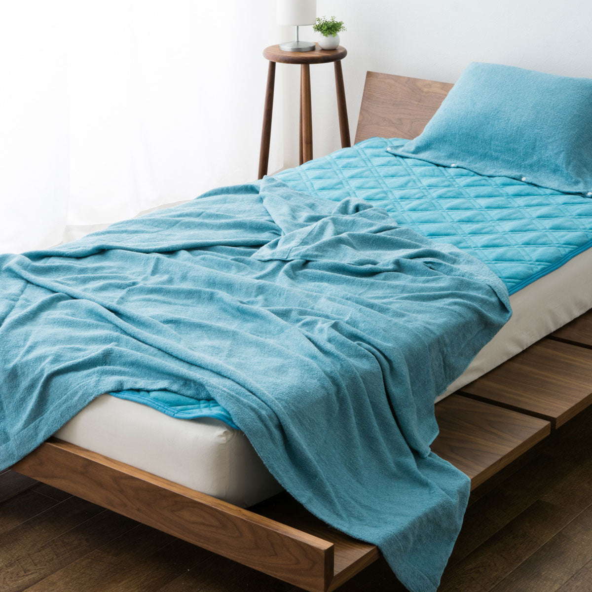 タオルケット シングルサイズ（2枚セット）ナチュふわタオル寝具 接触冷感・吸湿放熱