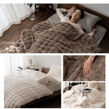 掛け布団カバー ふわふわタイプ 掛けカバー 布団カバー ラビットファー 極暖 +2℃ 吸湿発熱 あったか 秋 冬 防寒対策 寒さ対策 冷え対策