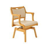 座面ロック機能付き 回転チェア ダイニングチェア ストッパー付き 肘付き アルコール対応 次亜塩素酸対応 防汚 難燃 腰痛対策 1人用