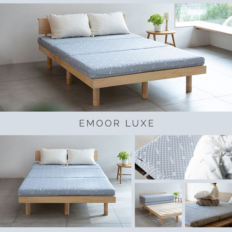 高反発 三つ折りマットレス ダブルサイズ プロファイル加工 豊富なサイズ展開 LUXE リュクス