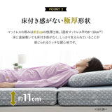 高反発 三つ折りマットレス ダブルサイズ プロファイル加工 豊富なサイズ展開 LUXE リュクス