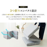 高反発 三つ折りマットレス セミシングルサイズ プロファイル加工 豊富なサイズ展開 LUXE リュクス