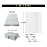 高反発 三つ折りマットレス クイーンサイズ プロファイル加工 豊富なサイズ展開 LUXE リュクス