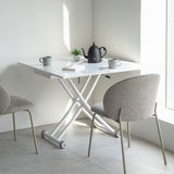 マジックテーブル 幅100cm 昇降式 伸長式 高さ調節可能 リフトテーブル ローテーブル ダイニングテーブル センターテーブル パソコンデスク ワークデスク 机 作業台 ストーン調 石目調 スチール脚 食卓用