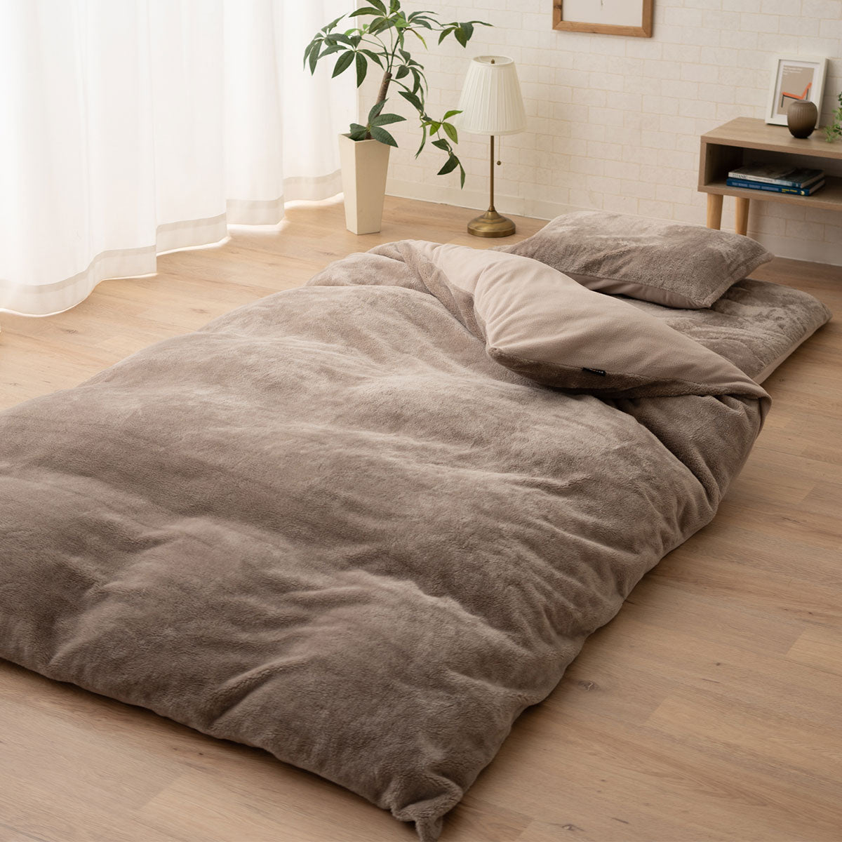 布団用カバー 4点セット 極暖 +4℃ 吸湿発熱 あったか 秋 冬 防寒対策 寒さ対策 冷え対策 (掛け布団カバー/ワンタッチシーツ/枕カバー2枚組)