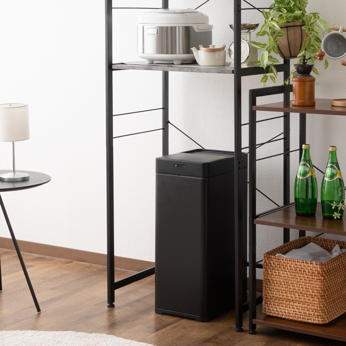 オゾン消臭機能付 電動 ダストボックス 42L ゴミ箱 自動開閉 スライド式 人感センサー付き スリム