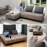 寝るソファ ローソファ フロアソファ リビングソファ ダイニングソファ ソファ ベッド ゆったりサイズ バックレスト付き 角度調節可能 3人掛け 3.5人掛け 4人掛け