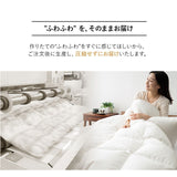 羽毛布団 クイーン 日本製 ロイヤルゴールドラベル ポーランド産ホワイトダックダウン93％ 非圧縮 新合繊生地使用 軽量 収納ケース付き ループ付き