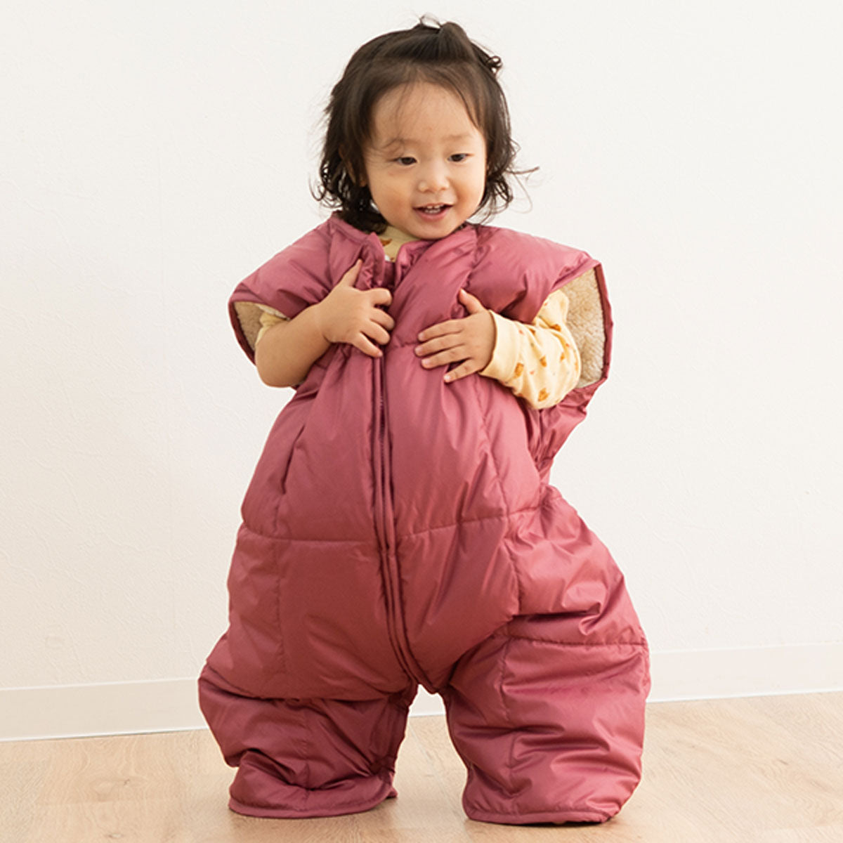 ふわふわ 親子 ダウンスリーパー 洗濯機で洗える かいまき ベスト