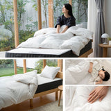 羽毛布団 掛け布団 リサイクル羽毛 再生羽毛 清潔 軽量 高品質 収納ケース付き ループ付き 保温 あったか リサイクルダウン リサイクルフェザー 河田フェザー