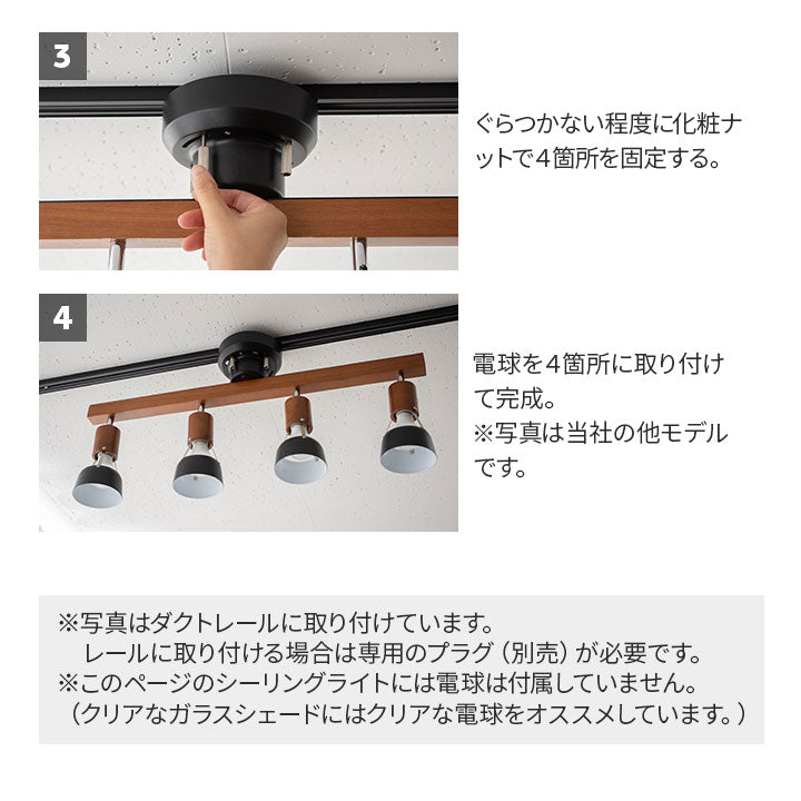 シーリングライト Type.C 【インダストリアルテイスト】 スポットライト