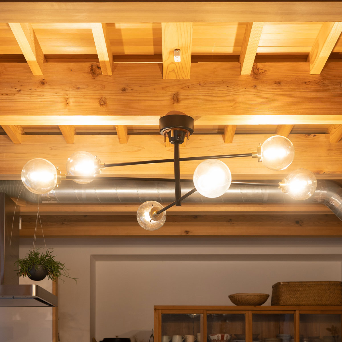 シーリングライト スポットライト 12畳 6灯 LED対応 1年保証 アーム調節可能