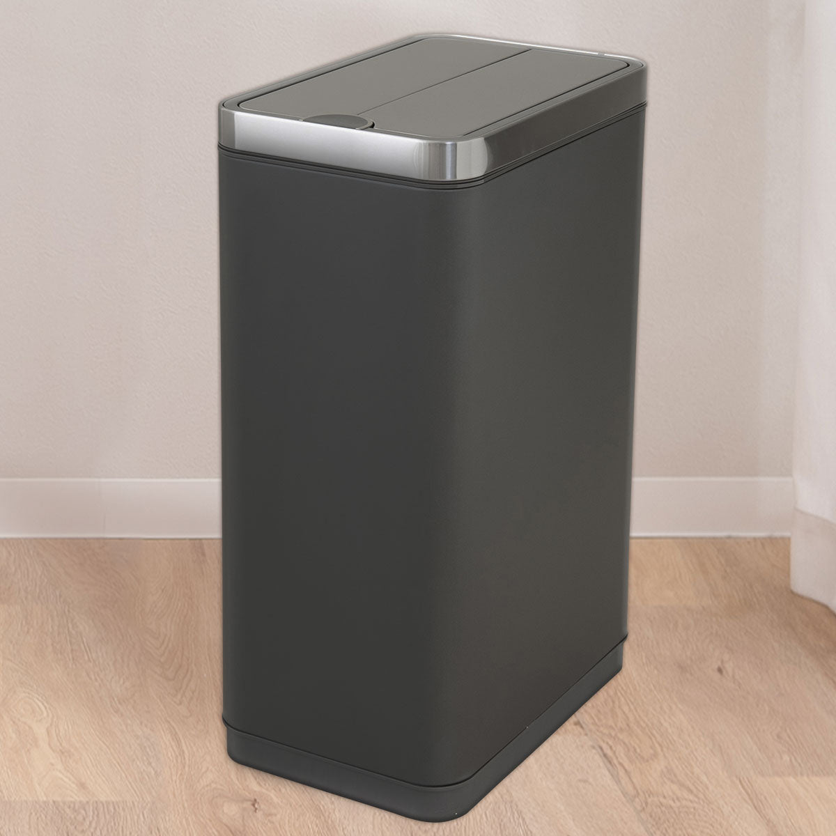 電動 バタフライ式 ダストボックス 50L ゴミ箱 脱臭剤ポケット付き 自動開閉 センサーオープン 人感センサー付き 大容量 スリム