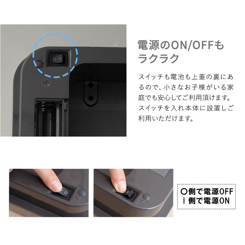 電動 バタフライ式 ダストボックス 50L ゴミ箱 脱臭剤ポケット付き 自動開閉 センサーオープン 人感センサー付き 大容量 スリム
