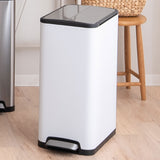 バタフライ式 ダストボックス 32L ペダル式 ゴミ箱 ロック付き インナーバケツ付き 持ち手付き 静音 大容量 スリム