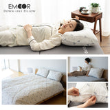 EMTOKYO ダウンライク枕 40×60cm ホワイト まくら 枕 ダウンライクピロー ホテル仕様 マクラ ピロー 高さ調整 ウォッシャブル 洗える枕 抗菌 ショールーム体験可