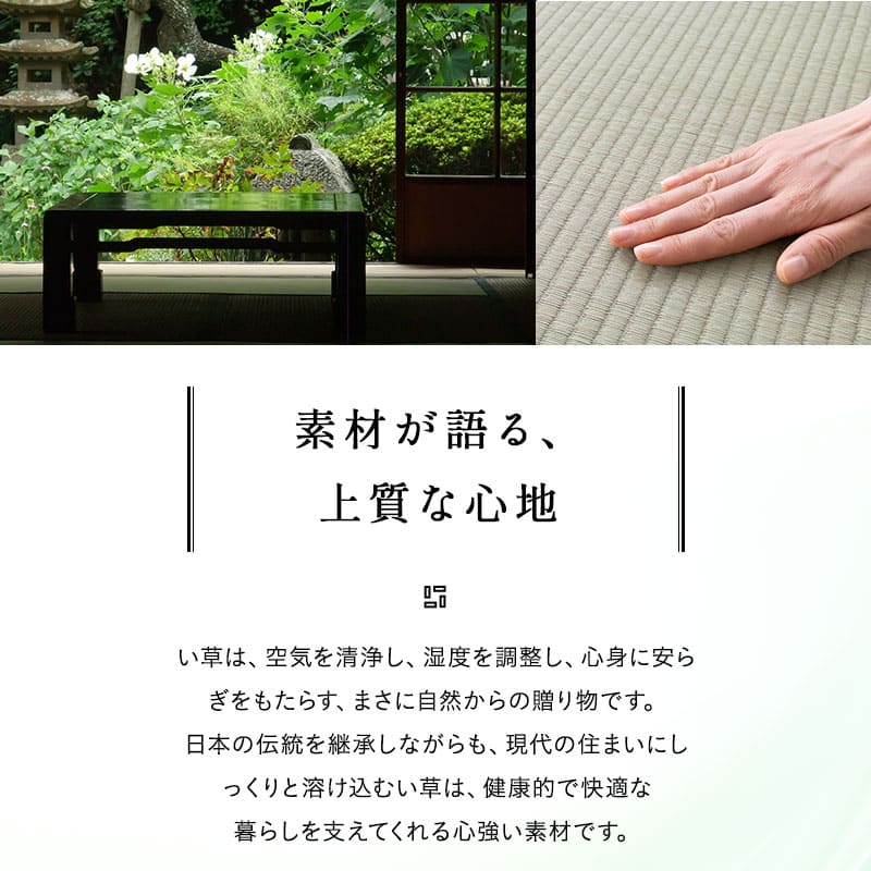 畳マット い草マット 幅70cm 正方形 4枚セット 6枚セット 天然い草 防カビ 消臭 空気洗浄 湿度調整 吸汗 滑り止め付き マット ラグ 敷物 下敷き 軽量 コンパクト 洋室 和室 敷くだけ