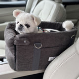 運転席と助手席の間用 ドライブベッド 超小型犬 小型犬 クッション付き 飛び出し防止 ドライブボックス 車用ペットシート キャリーバッグ ペットキャリー 犬用 車載 移動 おでかけ