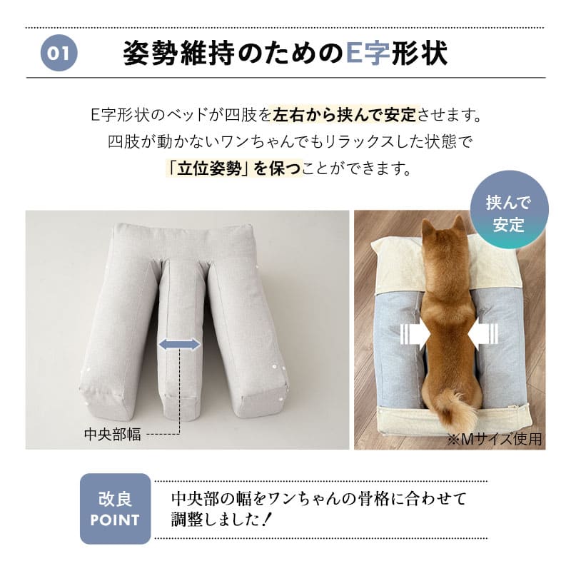 介護用 ドッグベッド 小型犬 中型犬 大型犬 シニア E字型 防水カバー付き 介護用ベッド ペットベッド ドッグベッド 老犬 高齢犬 犬用 ペット用 姿勢維持 床ずれ防止 誤嚥防止 寝たきり 介護用品 ペット用品