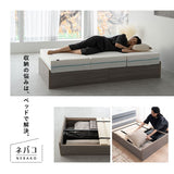 大容量収納ベッド NEBAKO 収納付きベッド すのこベッド ローベッド ベッドフレーム 大容量 収納付き ベッド下収納 収納家具 木製 すのこ スノコ 耐久性 通気性 シングルサイズ ネバコ