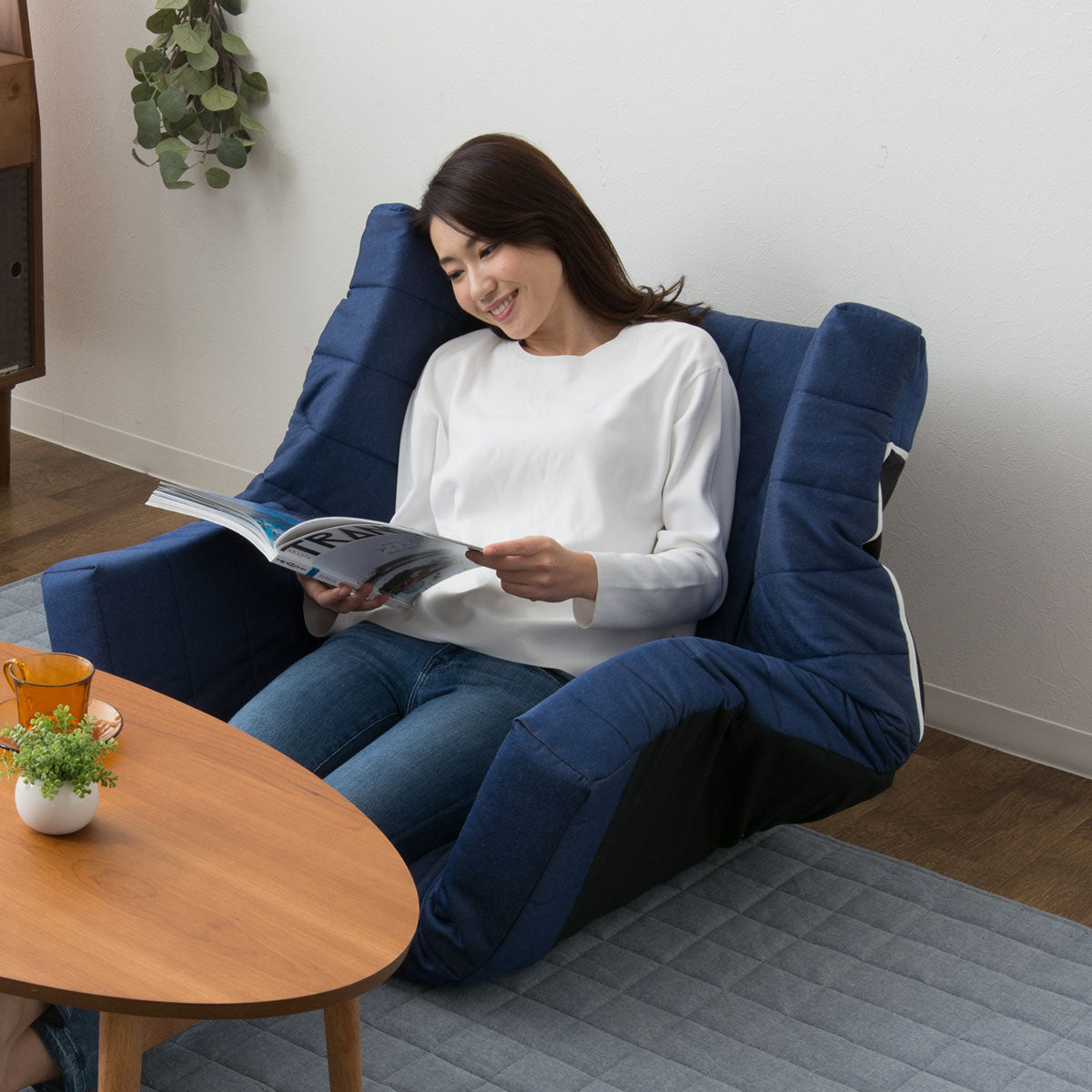 マルチリクライニングソファ 1人用 低反発 14段階リクライニング 日本製