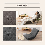 低反発リクライニングソファ 1人用 フロアソファ ハイバック～フラット 脚付き