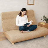 低反発リクライニングソファ 2人用 フロアソファ ハイバック～フラット 脚付き