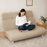 低反発リクライニングソファ 2人用 フロアソファ ハイバック～フラット 脚付き