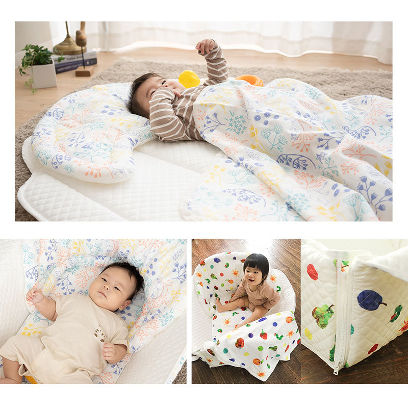 バッグdeクーファン 6way 日本製 綿100％ 4重ガーゼ 洗える クーファン クーハン メイズ ゆりかご バスケット キャリー ベビー布団 ベビーベッド