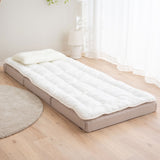 ファミリーマットレス専用 極厚 敷きパッド セミシングル 幅80cm 日本製 抗菌・防臭・防ダニ 四隅ゴムバンド付き