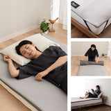 トッパー オーバーレイ ロールマットレス ポータブルマットレス 丸洗い可能 収納バッグ付き ロール式 寝心地改善 中材のヘタりはドライヤーの温風で復元可能