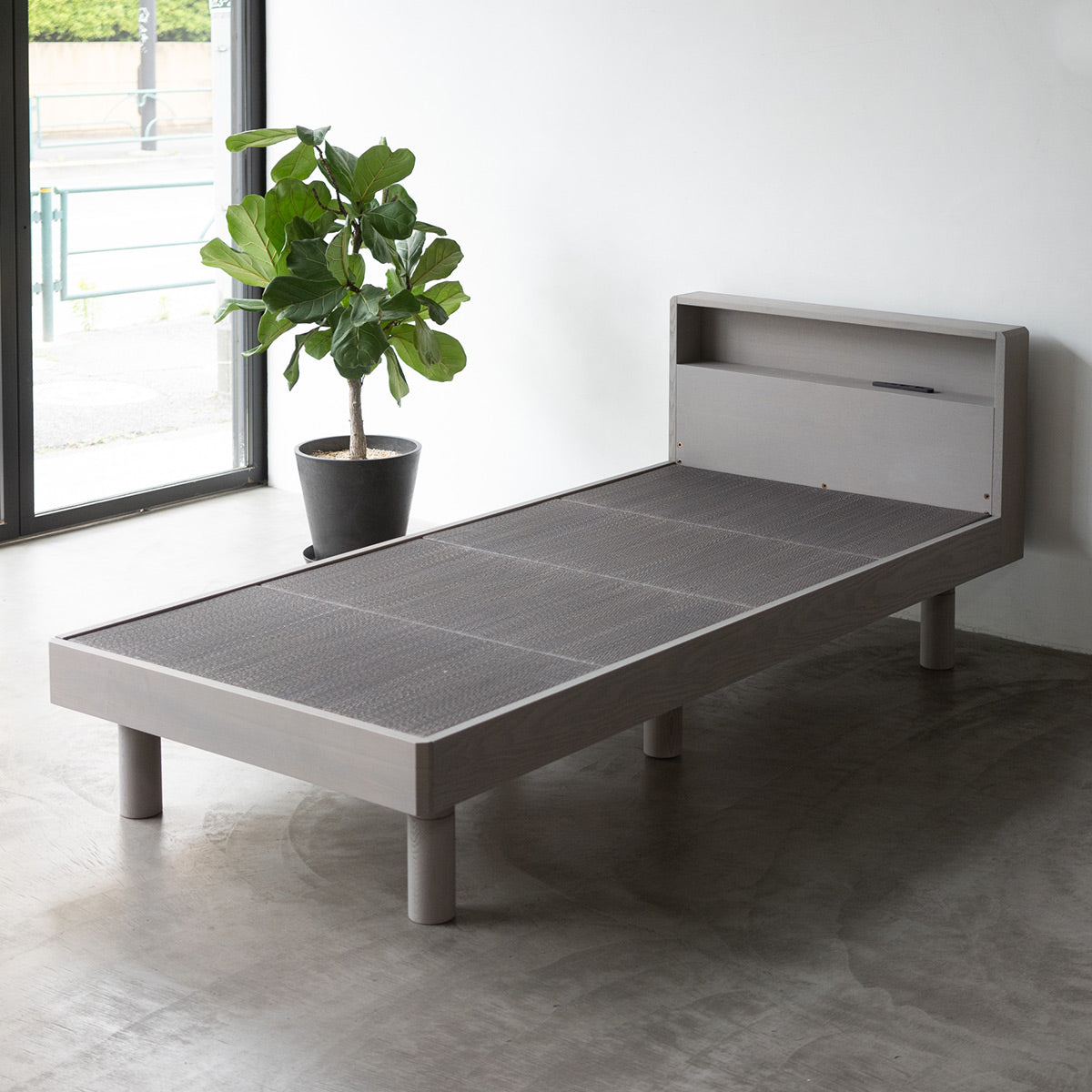 居間になる畳ベッド ジャストフレーム 木製 桐 すのこ スノコ 天然い草 閑のある暮らし