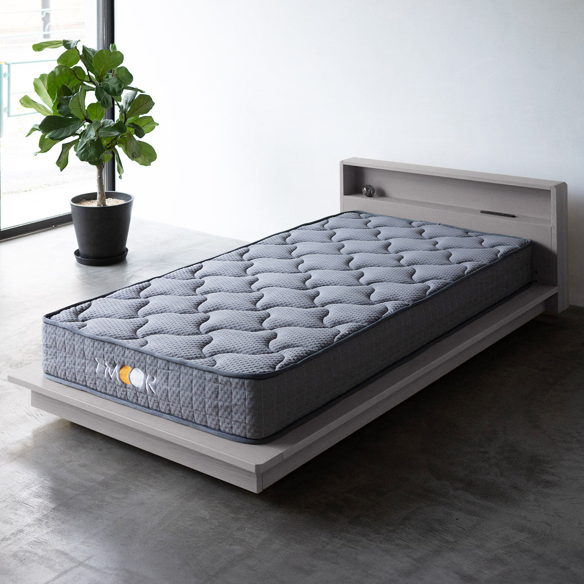 居間になる畳ベッド 選べるマットレス 2点セット( #102 ステージフレーム キャビネットタイプ ) ダブル