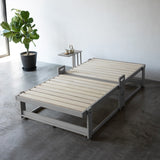 折りたたみベッド すのこベッド　完成品 アシスト機能付き 安全ロック付き 取っ手付き 木製 桐 すのこ スノコ